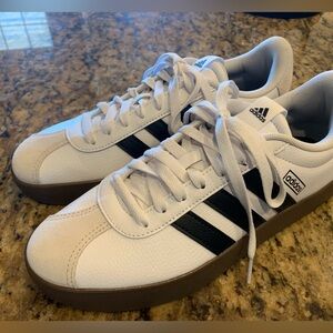 Adidas Samba Women's White and Black Sneakers with Brown Sole